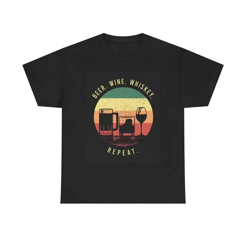 Wine Whiskey Beer - Beer Whiskey Wine T Shirt Funny