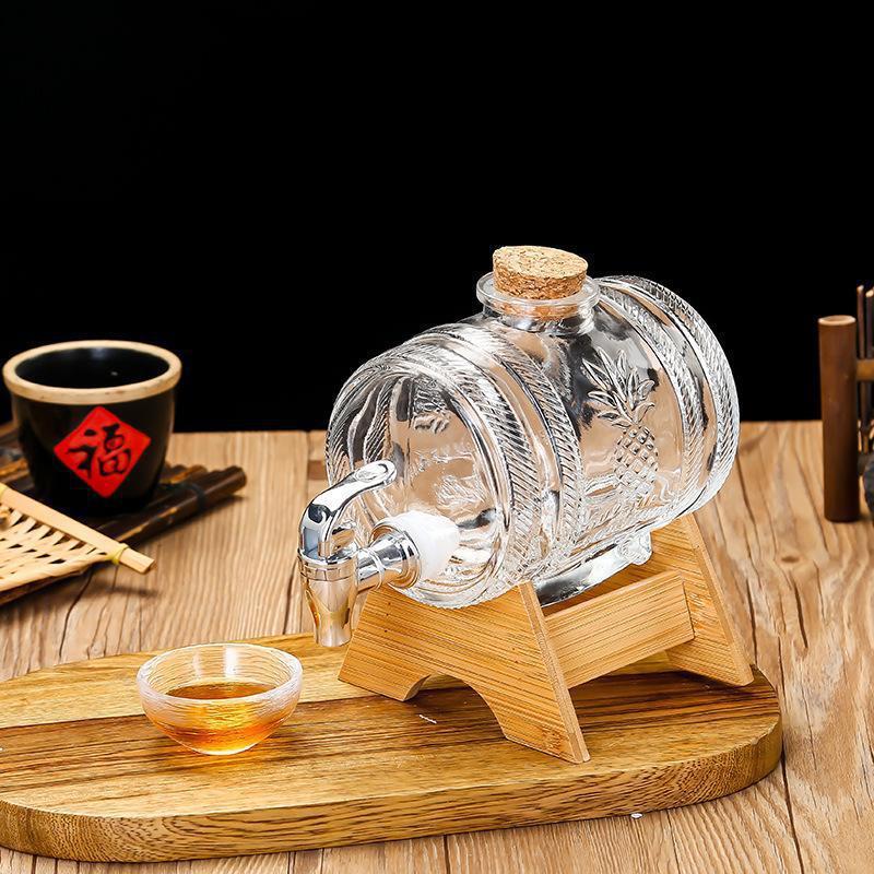 1L Glass Whiskey Barrel Wine B - Wine Whiskey Beer review and price