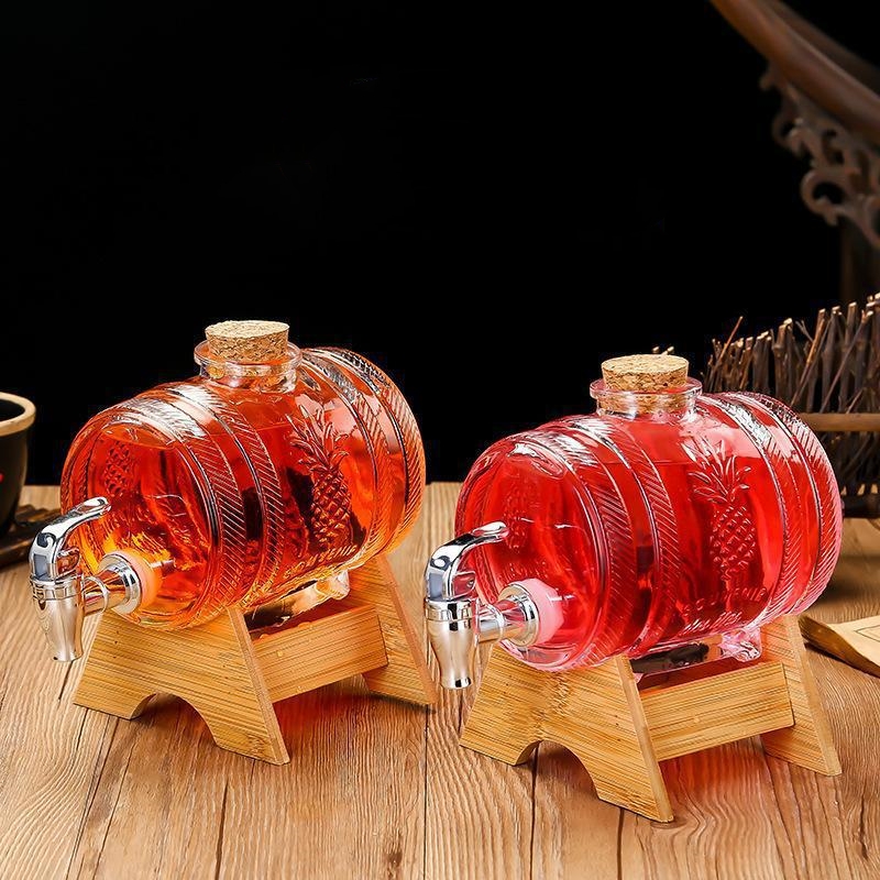1L Glass Whiskey Barrel Wine B - Wine Whiskey Beer review and price